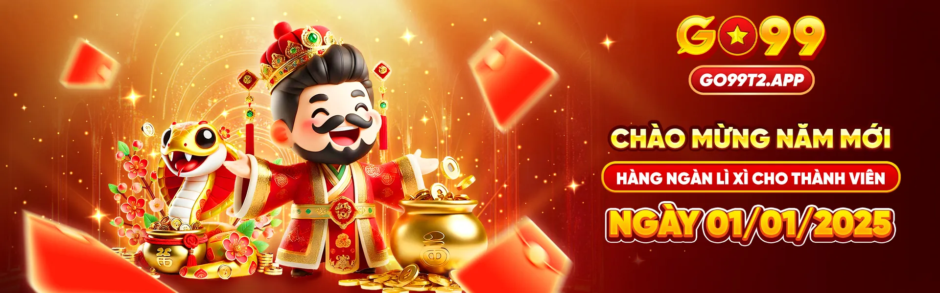 chào mừng năm mới hàng ngàn lì xì cho thành viên ngày 1-1-2025